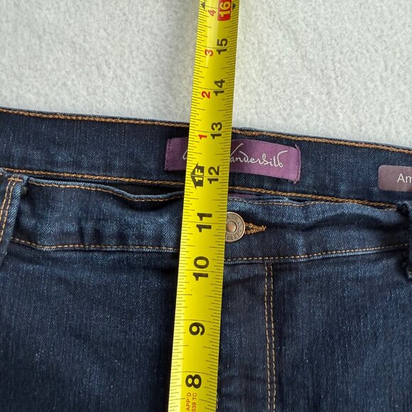 Gloria Vanderbilt Women's Amanda Stretch Blue Denim Jeans Plus Size 18W Short - Picture 8 of 10